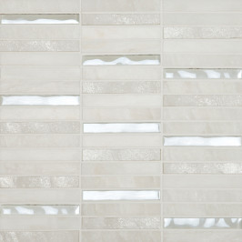 Mosaïque sur filet | 30.5x30.5 cm | Tilestone Sunderland White mosaique en pierre naturelle, carrelage mosaique, blanc, carrelage sur filet, salle de bain, douche,